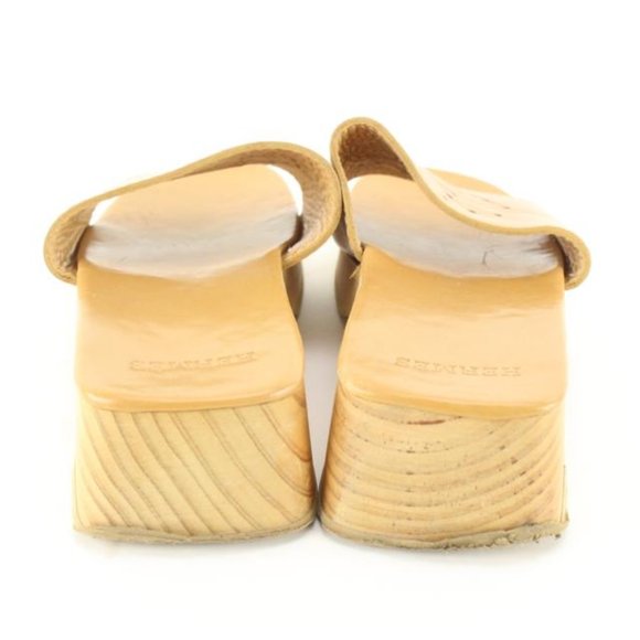 Hermès Women's Size 35 Evelyne Leather Clog Sandal Slides 51h628s - Picture 7 of 12